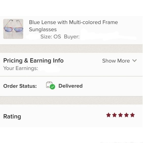 Black Sunglasses with Multi-colored Frame - Picture 5 of 5